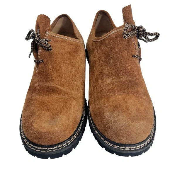 Traditional German Leather Trachten Oktoberfest Suede Leather Shoes EU 44 US 10